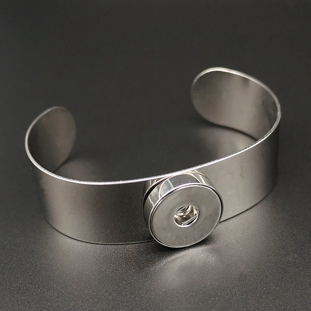 Fashion Charming Stainless steel metal Snap bracelet bangle fit 18MM snap buttons jewelry wholesale SG0060 | Украшения и