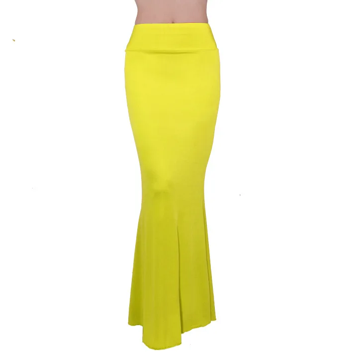 Women High Waist Long Cherrykeke Milk Wire Skirt Red Black White Yellow Blue Brown Multy Color Woman Clothes Hot | Женская одежда