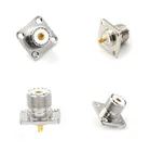 12 шт. женский UHF Панель разъем коаксиальный разъем, так что-239 со штекера на гнездо квадратный Форма паяльник коаксиальный разъем для радио