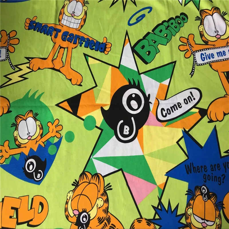 Мультфильм ткань из чистого хлопка трикотажные ткани лоскутное печати зеленый