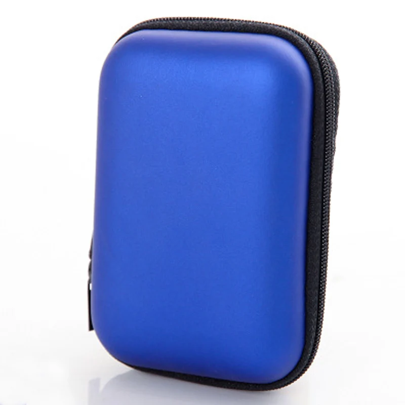 rectangle royal blue Водонепроницаемый чехол для наушников, сумка для ключей, сумки для монет, кабель, держатель для наушников, коробка для путешествий, наушники для хранения SD карт, Жесткий Чехол - Цвет: rectangle royal blue