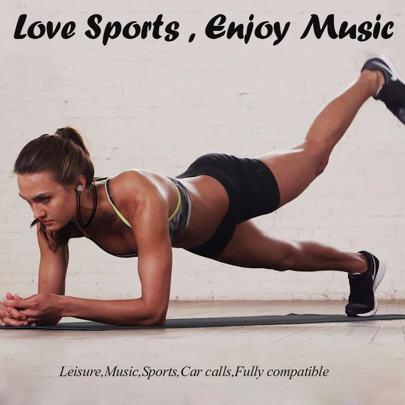 Магнитные беспроводные наушники Bluetooth спортивные стереонаушники