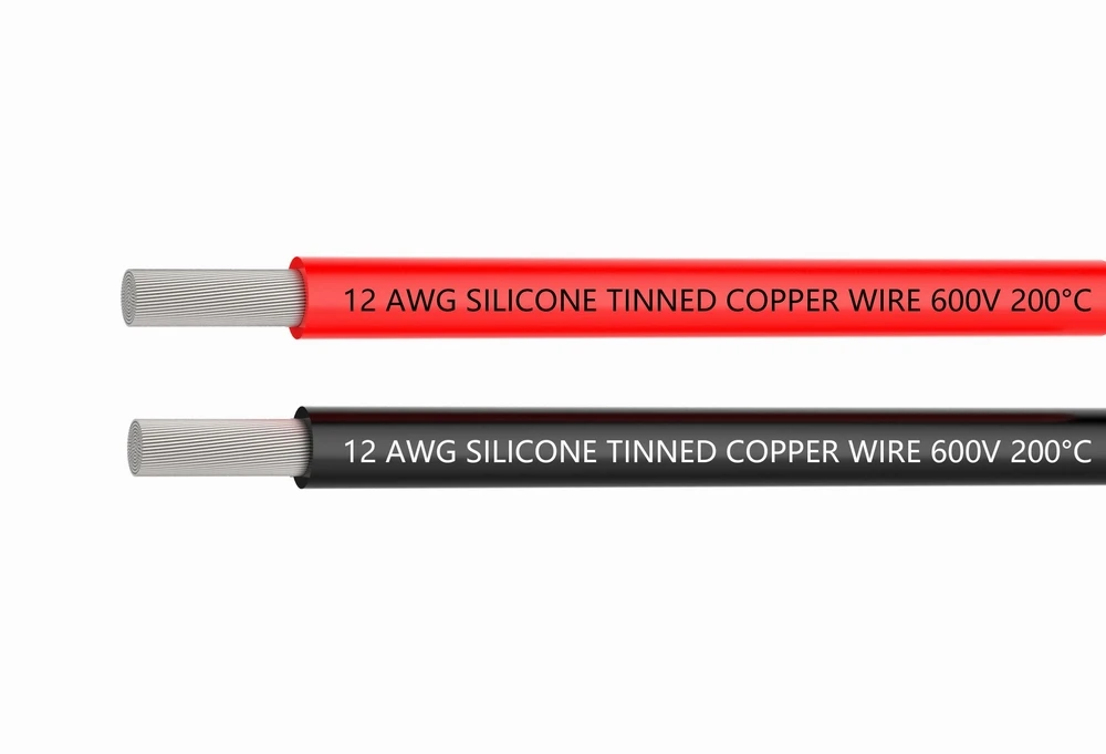 Электрический провод, 12 AWG, силиконовый провод, 12 калибровочных проводов, 3 м, черный и 3 м, красный, мягкий и гибкий провод из луженой меди
