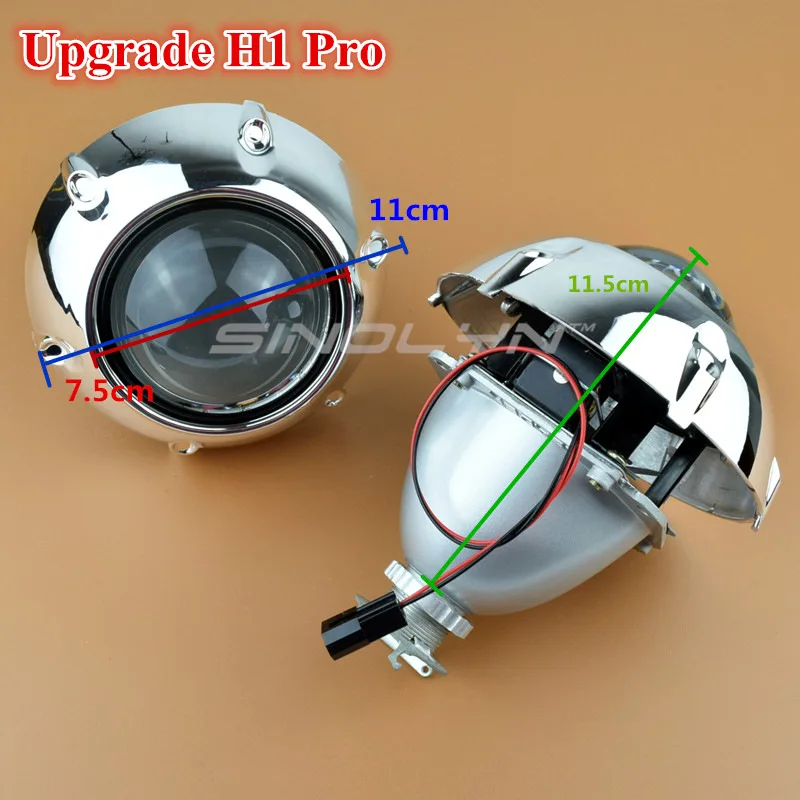 Upgrade H1 Pro Sinolyn H7 H4 Биксеноновые линзы для проектора, фары, линзы Mini 2,5 WST 8,0, комплект для автомобильных аксессуаров, модифицированное использование H1 HID ксеноновая лампа - Цвет: Upgrade H1 Pro
