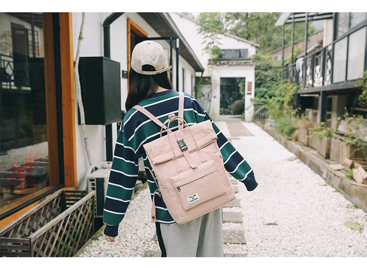 Модная хлопковая ткань для подростков Mochila, школьная сумка для девочек, женский рюкзак, черная школьная сумка, женский рюкзак для книг
