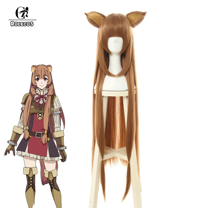

ROLECOS Raphtalia парик Косплэй волос восхода щит Hero Косплэй Для женщин волос повязка аниме Тейт no Yuusha no Nariagari