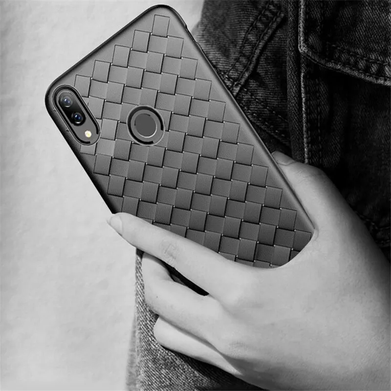 Чехол с плетеной сеткой для Huawei P Smart 2019 роскошный тонкий чехол-накладка дышащие