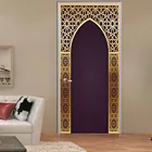 Новинка 2 шт.компл. 3D креативные наклейки на дверь в арабском стиле обои для спальни, гостиной, коридора настенные наклейки украшение для дома