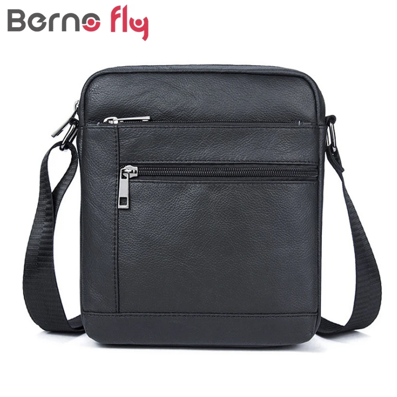 Мужские сумки BERNO Fly из натуральной кожи Кроссбоди с отворотом мужская сумка