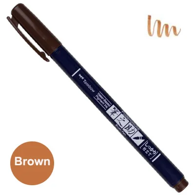 Tombow Fudenosuke цветные кисти для каллиграфии ручки для ручного письма художественный маркер цветная ручка для рисования Bullet Journal Design товары для рукоделия - Цвет: WS-BH Brown