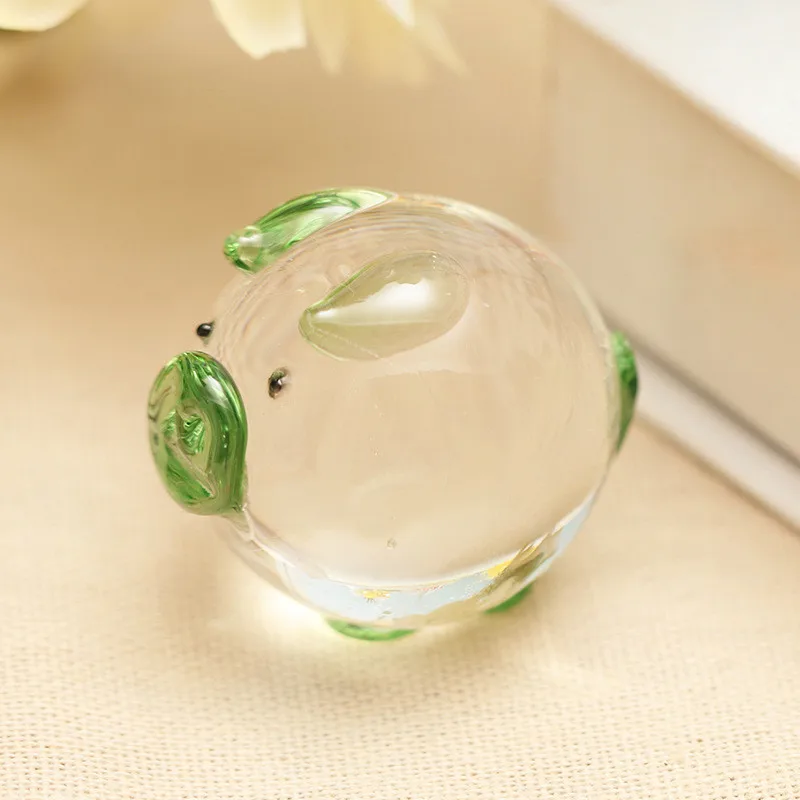 Милая Хрустальная Фигурка свиньи ручной работы 5 цветов фигурка животного для