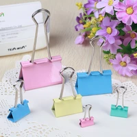 24 pcslot 32mm kawaii metal clamps paper clip photo holder bulldog clips binder clip stationery office binding supplies