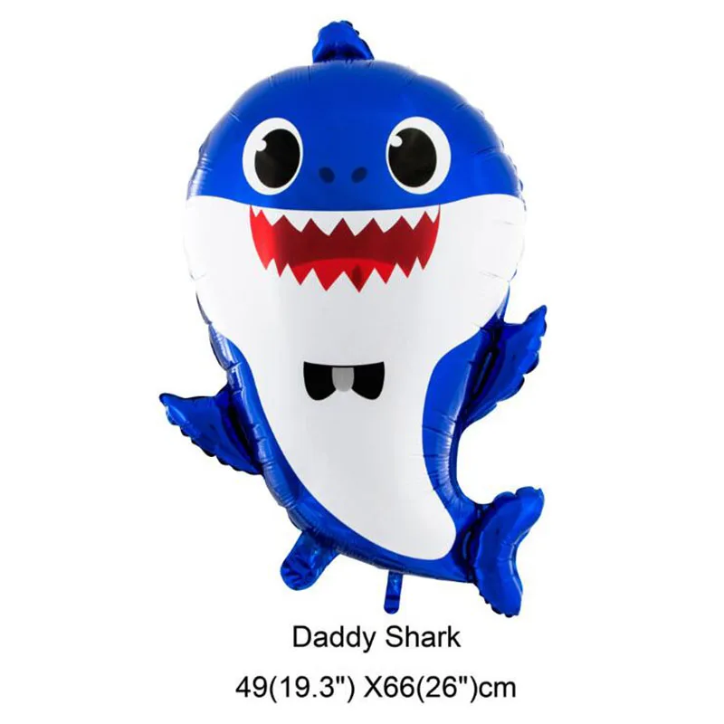AVEBIEN 26''Baby Shark алюминий воздушный шар для Бэйби Шауэр плёнки милый мультфильм