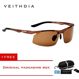 Veithdia Brand Aluminum Polarized Sunglasses Men 3Color lense Sports Sun Glasses Driving Glasses Eye