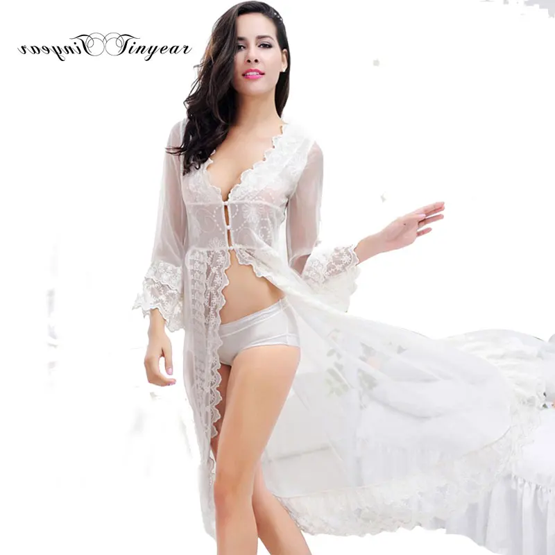 Hot sale sexy babydoll large size lingerie lace v-neck long nightdress white underwear women sex ladies nightwear | Тематическая