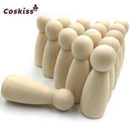 20pcs grandma peg dolls solid hardwood natural unfinished high quality turnings ready paint stain wooden people shape toys