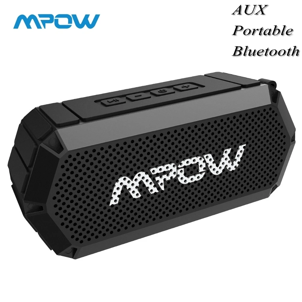 Mpow черный Bluetooth динамик Портативный Открытый водонепроницаемый HiFi стерео звук