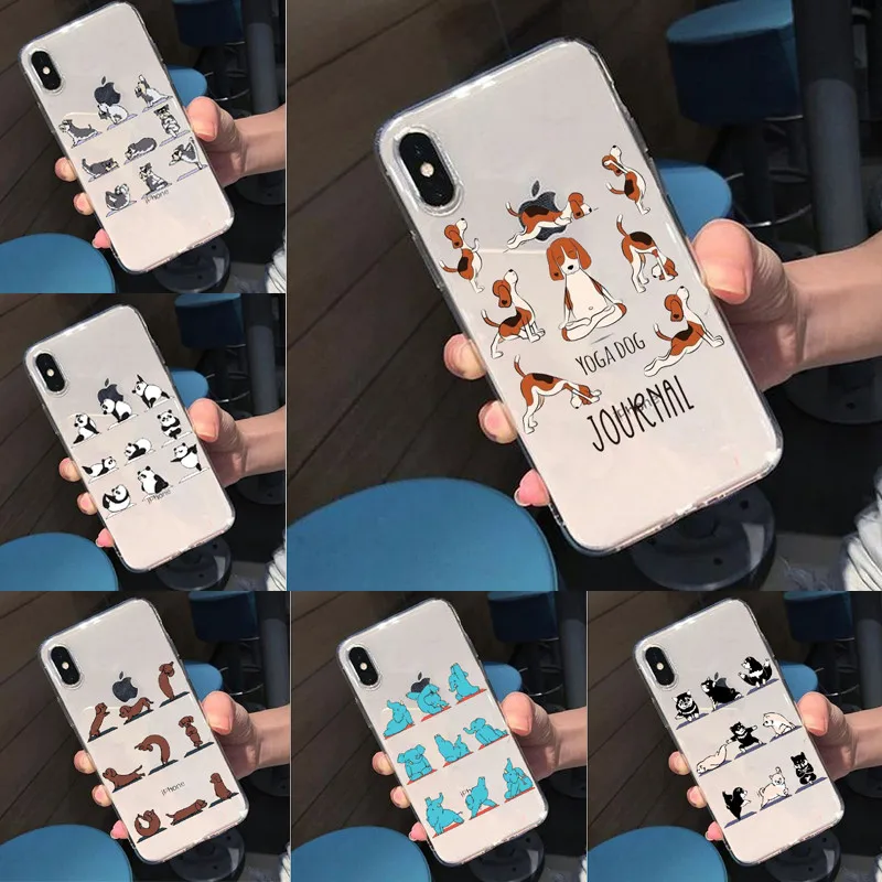 Мягкий термополиуретановый чехол для телефона йоги iPhone 5 5S se 6 6splus 7 XR XS Max 8 Plus X 11Pro