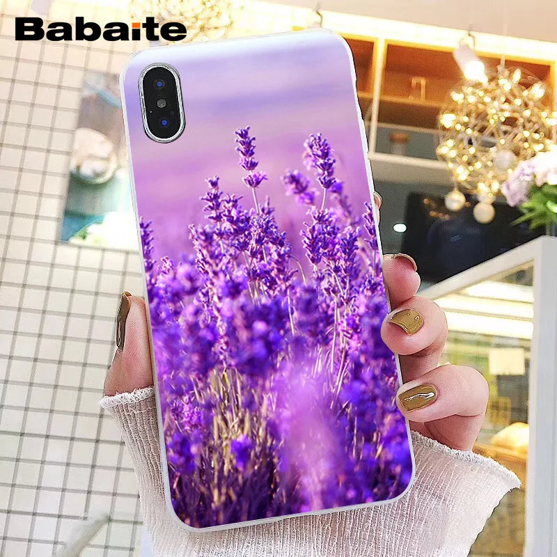 Babaite простой Лавандовые фиолетовые цветы чехол для телефона для iphone 11 Pro 11Pro Max 8 7 6 6S Plus X XS MAX 5 5S SE XR