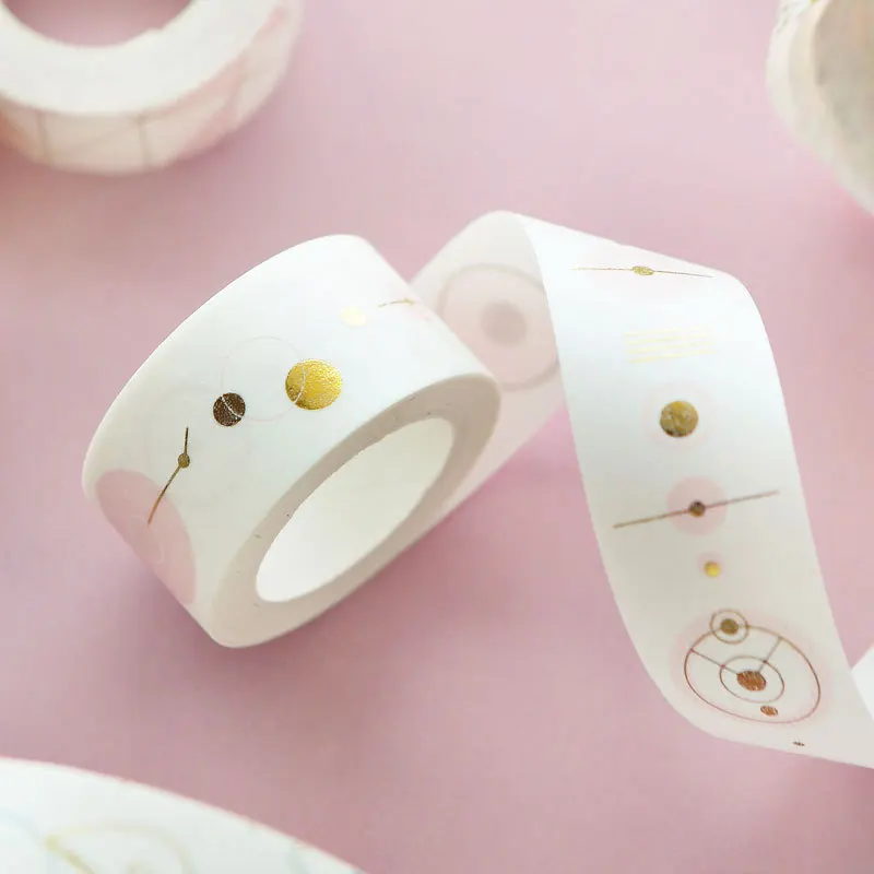 Розовая бронзовая сотовая/ручная теплая лента для декорации washi DIY планировщик