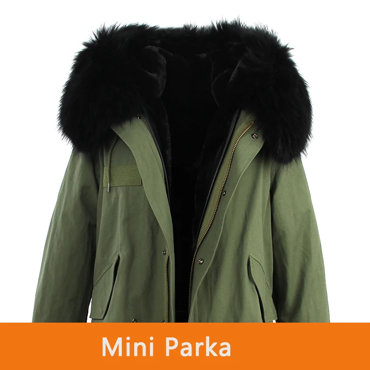 color 21 JAZZEVAR Женские куртки армейский зеленый воротник из меха енота куртка-парка с капюшоном верхняя одежда для детей возрастом от 2 в 1 съемный зимняя куртка с подкладкой - Цвет: color 21