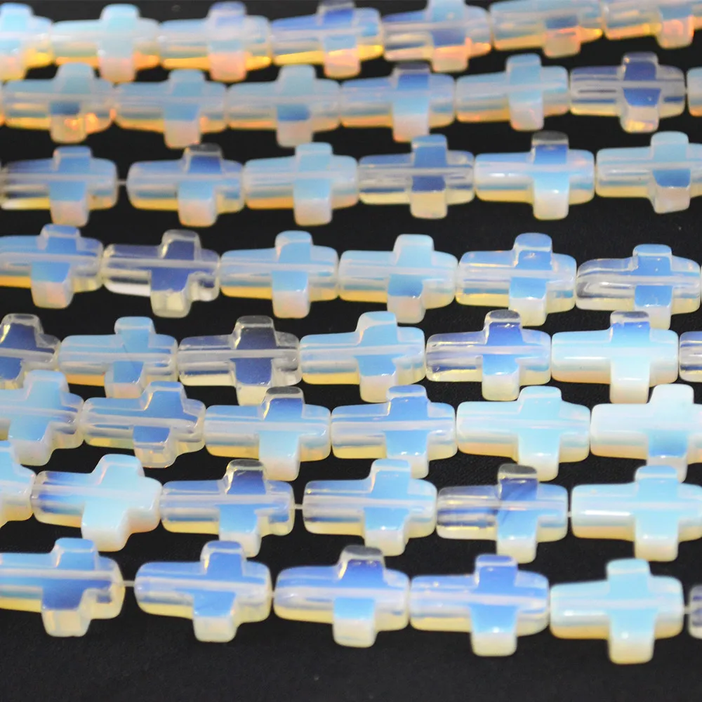 Оптовая продажа опал Бусины в форме Креста Натуральный камень для ювелирных