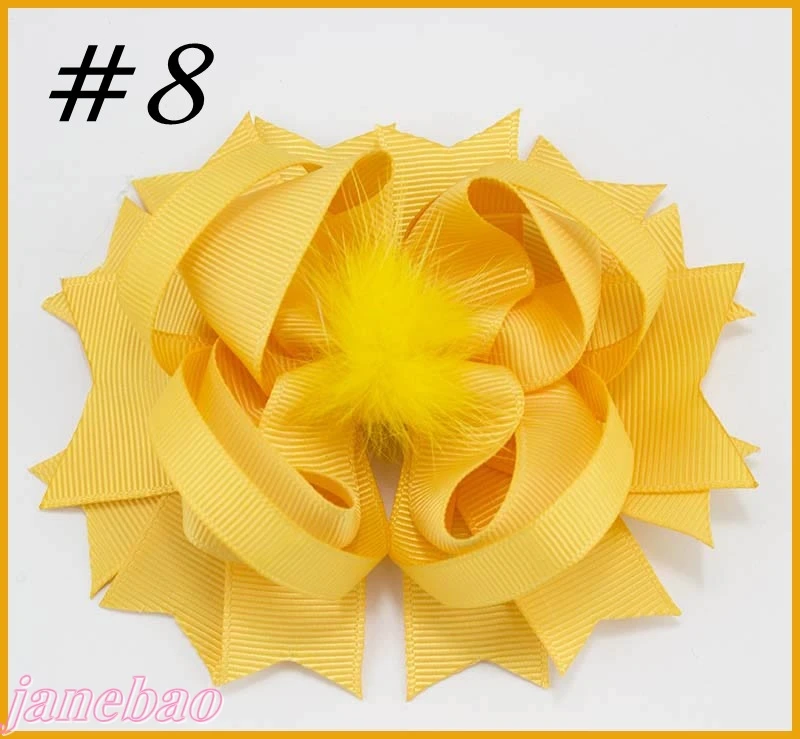 Бесплатная доставка 30 шт. банты для волос из ткани и норки с зажимами