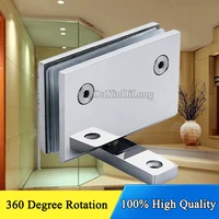 Luxury 2PCS Stainless Steel Frameless Shower Glass Door Hinges 360 Degree Rotation Glass Clamps Hinges Clips for 8~12mm Glass