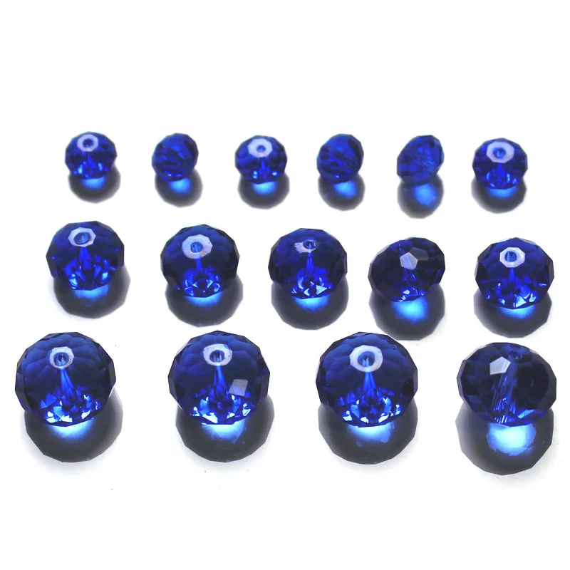 

StreBelle 100pcs/Bag Top AAA Size 4x6mm 6x8mm 8x10mm Pick Crystal Rondelle Beads DIY Jewelry Beads Wholesaling
