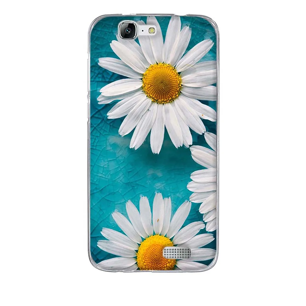 Тонкий силиконовый чехол с 3D рисунком для Huawei Ascend G7 искусственная кожа защитная