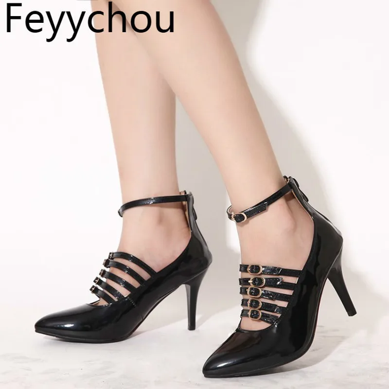 Женские туфли-лодочки на очень высоком каблуке Сезон весна-осень Острый носок