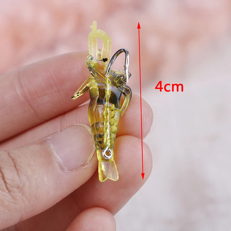 10pcs/set Soft Luminous Shrimps Fishing Lure Shrimp Bait Jigs Worm Fake | Спорт и развлечения