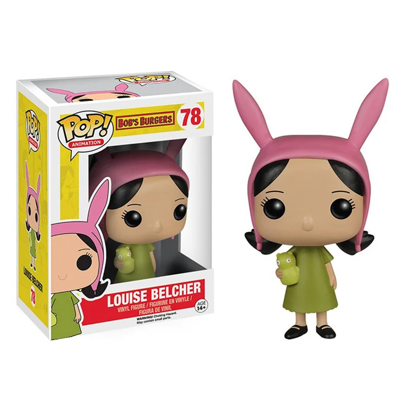 Серия Funko POP Animation: Bob's Burgers #78 милые виниловые куклы Louise #74 модель Боба игрушки для