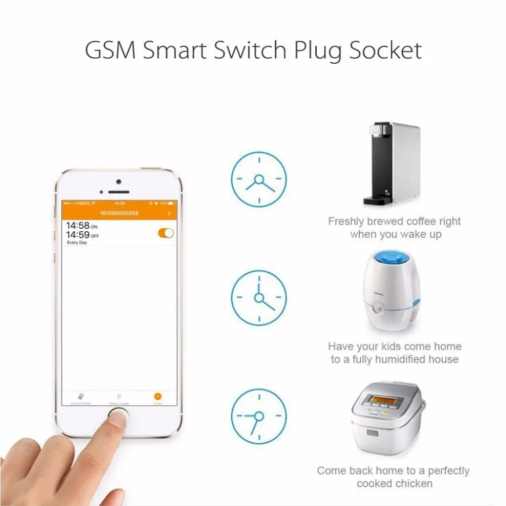 LPSECURITY с датчиком температуры дистанционное управление GSM телефон мощность полосы тока светильник для промышленного дома умная розетка