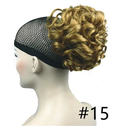 #15 StrongBeauty короткий кудрявый коготь клип на волосы конский хвост шиньон синтетический парик для наращивания 42 цвета - Цвет: #15
