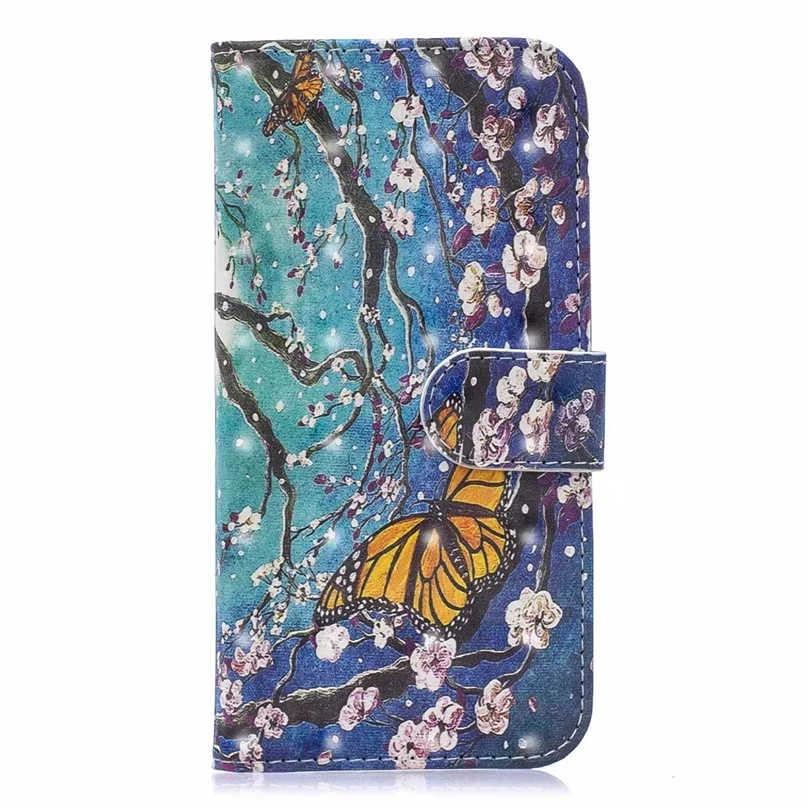 Кожаный чехол-книжка с 3D рисунком для Huawei P Smart 2019 P30 Pro P9 P20 Lite Y7 Prime роскошный тонкий