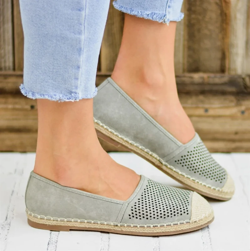 2020 Women Casual Flat Shoes Retro Slip on Loafers Female Burr -slip Shallow Flats Solid Color Footwear Ladies | Обувь