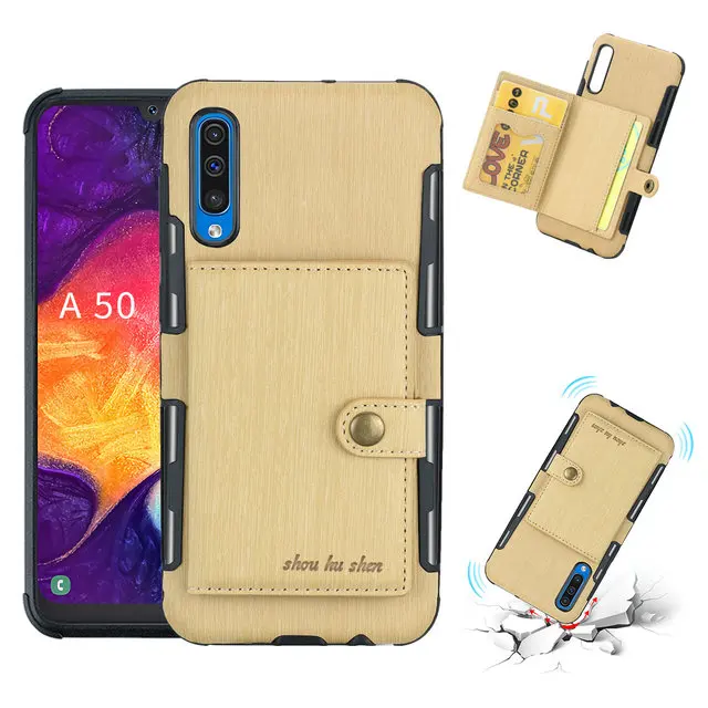 Матовая ткань флип для Coque samsung A50 чехол A20 samsung A70 чехол слот для карт кошелек чехол на заднюю панель телефона для Samsugn Galaxy A30 крышка A10