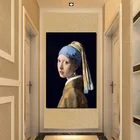 YWDECOR всемирно известная картина маслом Йоханнеса Вермеера HD Печать на холсте постер Настенная картина для гостиной диван декор