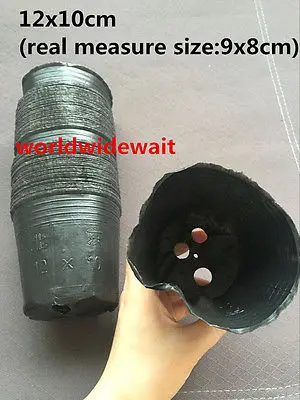 

New 100Lots Round Nutritional Plastic Nursery Pots Seedlings Plants Pots Black