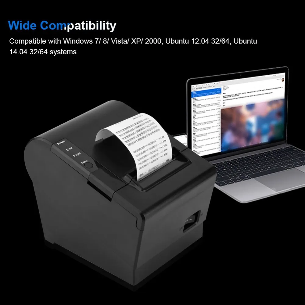 GOOJPRT 80 мм бумага Термостол POS чековый принтер USB/USB + Bluetooth Ethernet/Lan серийный Ontvangst