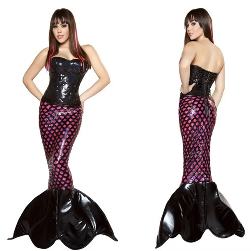 Женский костюм русалки с хвостом для косплея | Женская одежда