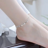 tjp trendy silver plated women anklets accessories hot sale silver plated bracelets for girl engagement party dropshipping