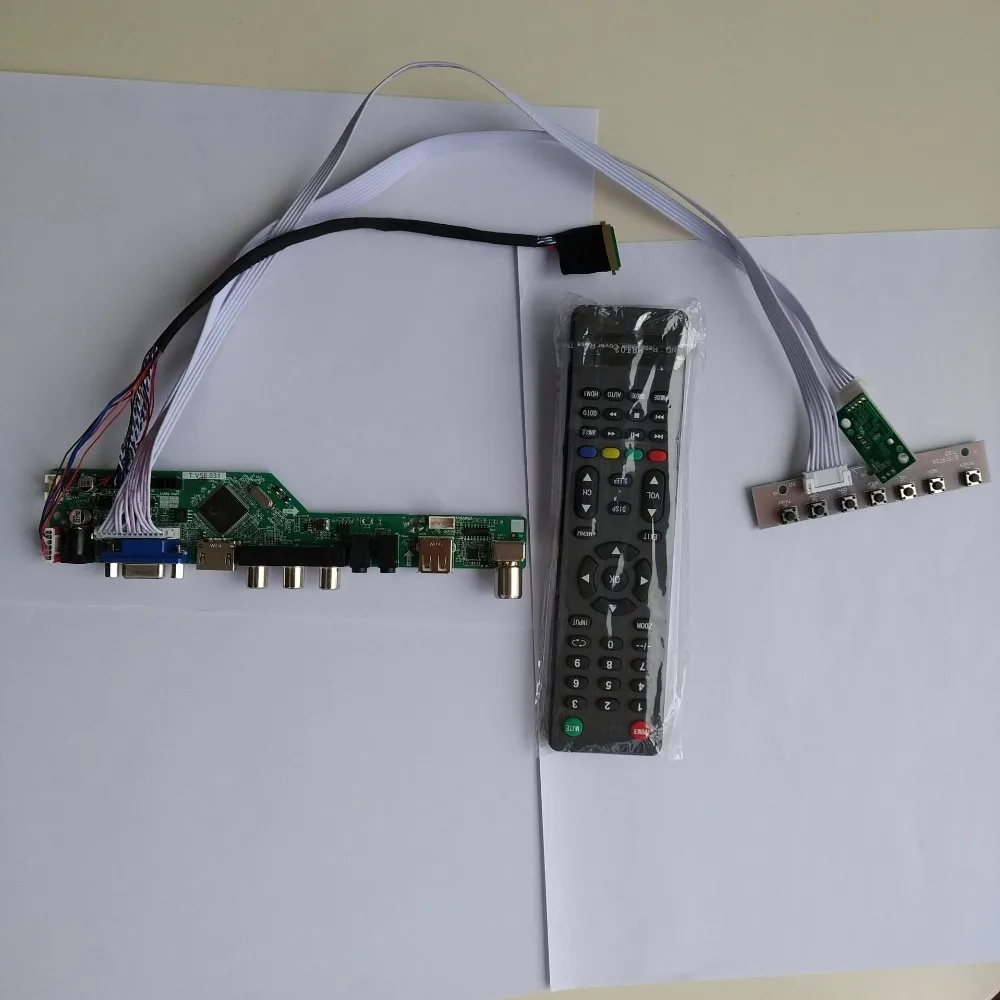 ТВ HDMI AV VGA USB аудио ЖК-дисплей светодиодный плате контроллера комплект дисплей для N156BGE-L21 1366X768 ПАНЕЛЬ Экран монитор