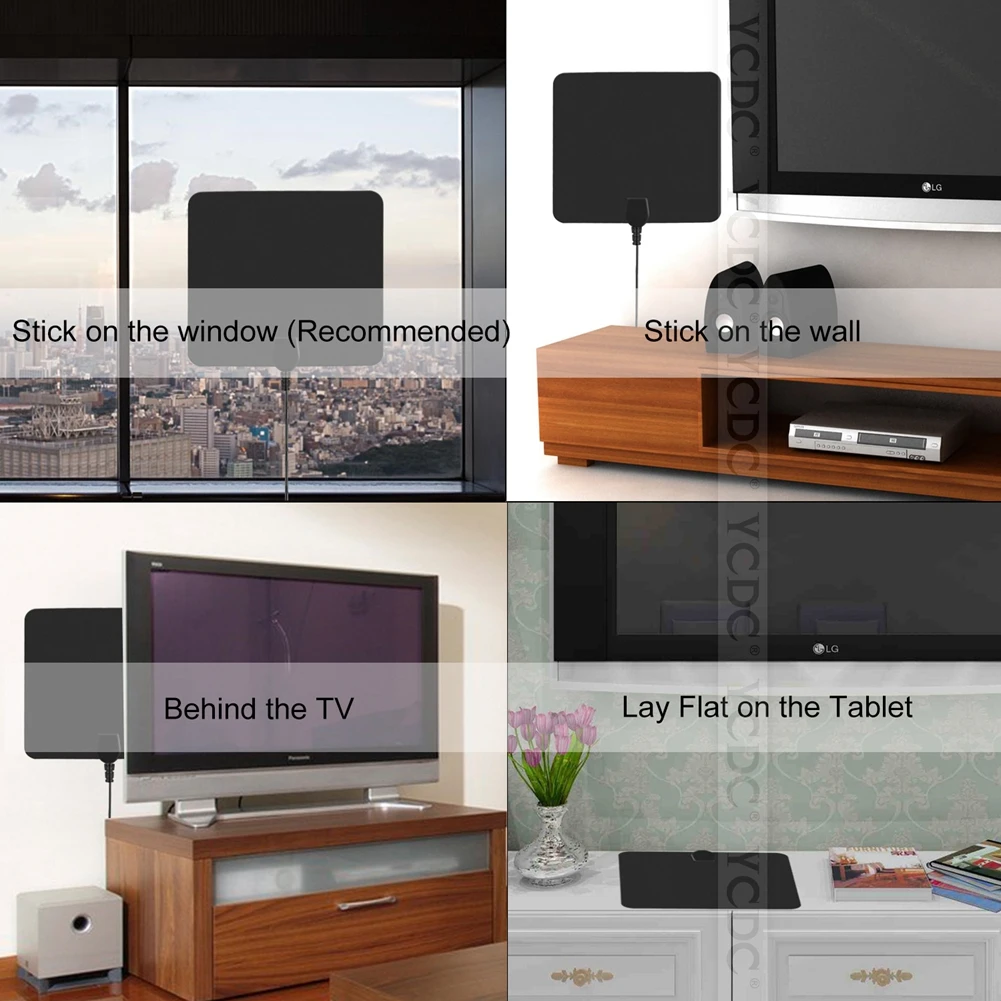 50 миль ТВ антенна 25dBi F штекер внутренний домашний цифровой HDTV + Усилитель сигнала