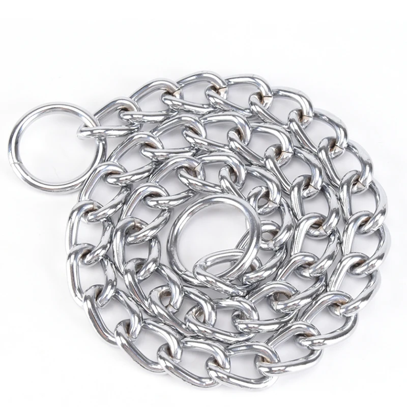 1 шт. хромированный ошейник из нержавеющей стали для собак поводок поводка P цепи