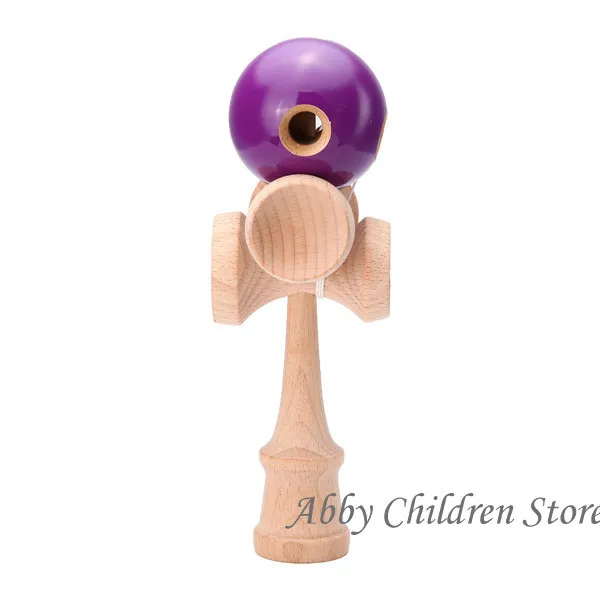 Abbyfrank 5 отверстий 5 чашка деревянная Kendama Традиционная игрушка мяч игра PU крашеный пляжный Kendama мячик для жонглирования подарок для детей и взрослых