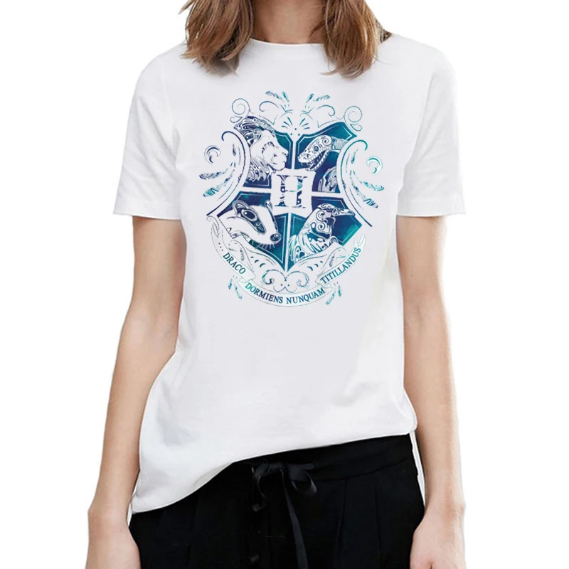Showtly Sweet O- neck short-sleeved straight women's T-shirt summer tops for women 2019 Casual graphic t shirts | Женская одежда