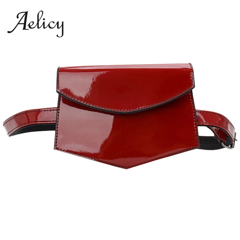 Поясная Сумка Aelicy Женская ультратонкая из лакированной кожи с карманом для