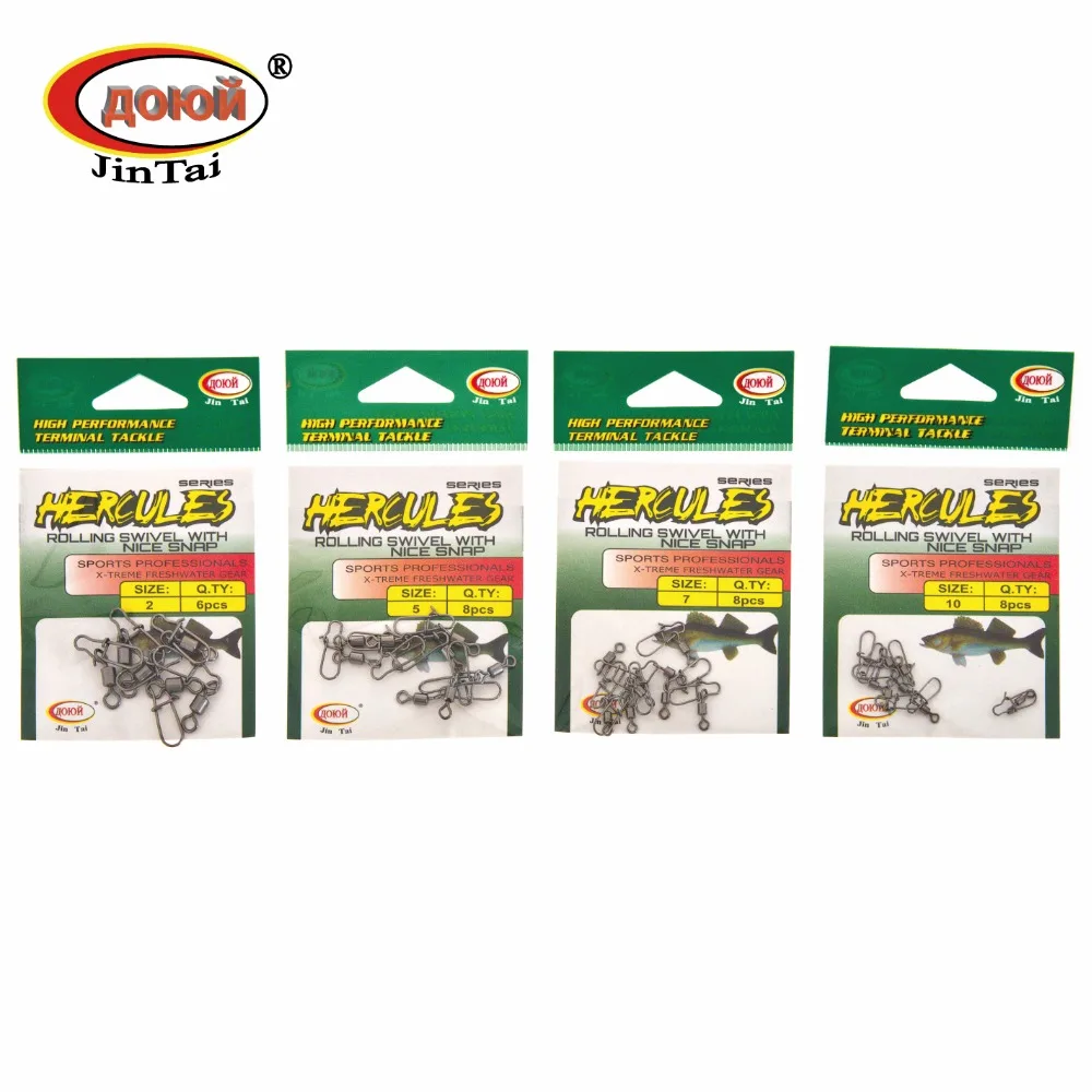 Вертлюг с проволочной застежкой ДОЮЙ JinТai LYC ROLLING SWIVEL WITH NICE SNAP. Размеры 1 / 2 3 4 5 6 7 8 10